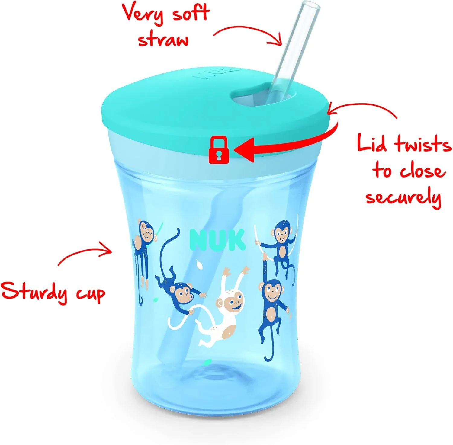 Nuk Action Cup, 12 Months+, 230 ml, Assorted Colours - Image 5