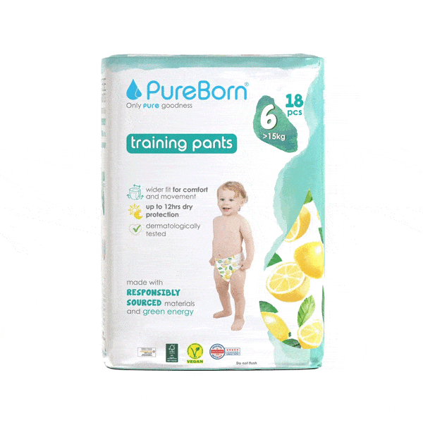 Pure Born 18Pcs Training Pants Size 6 >15kg
