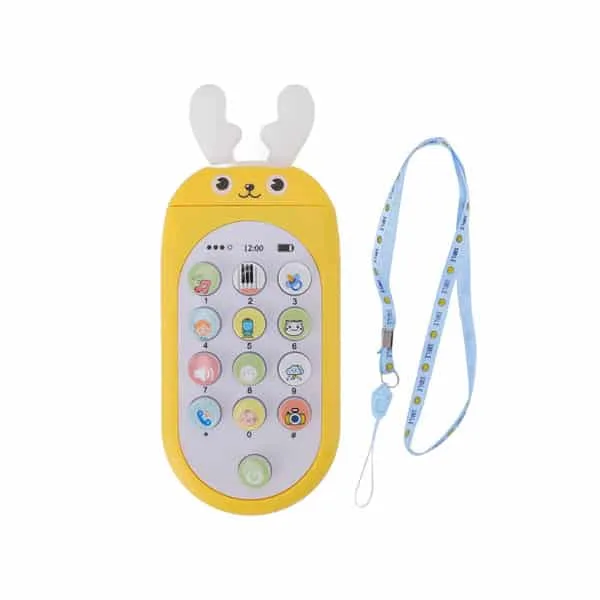 Cartoon Elk Shape Mobile Phone Toy with Music & Lights - Multi-Colour