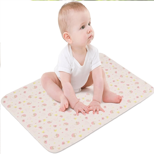 Baby Plastic Diapering Changing Pad Pink Multi-Design 50 X 70cm - Image 2