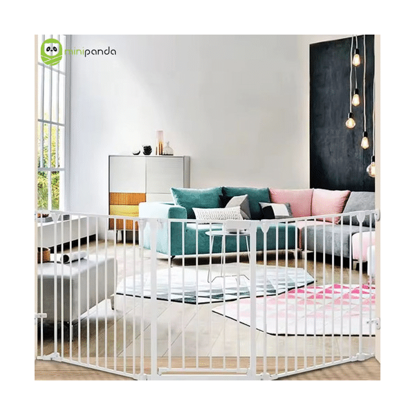 Mini Panda Guardian Safety Gate 75cm x 108 wide, White