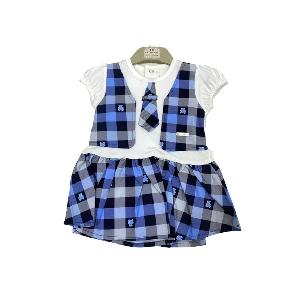 Toffyhouse Check Cotton Frock for Baby Girls
