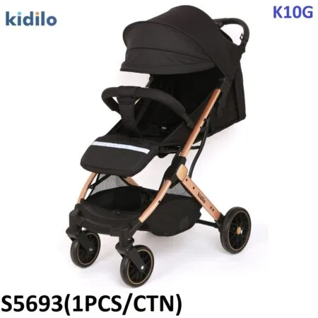 Kidilo K10G Urban Stroller - Black/Rose Gold Edition - baby land