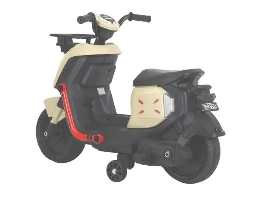 Baby Plus - Kids Electric Ride-On Scooter - Beige and black - Image 5