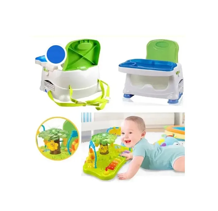 Little Angel Baby Booster Seat With Feeding Tray & Musical Activity Toy - Pink - Image 2