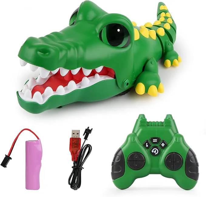 Remote Control Crocodile Robot Car | Rechargeable 2.4GHz RC Alligator Toy with Realistic Biting - Image 2